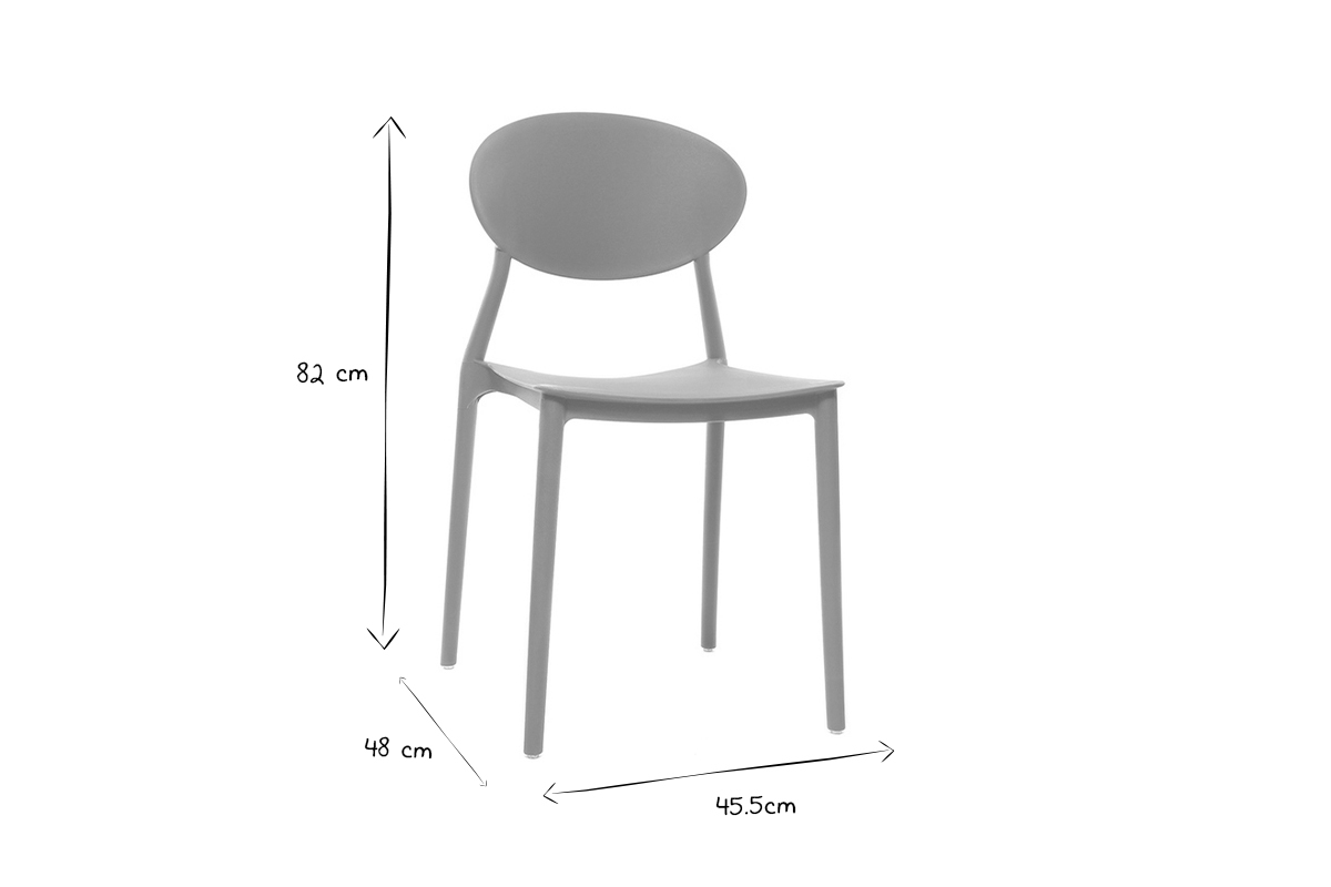 2 Design-Sthle Gelb Polypropylen ANNA