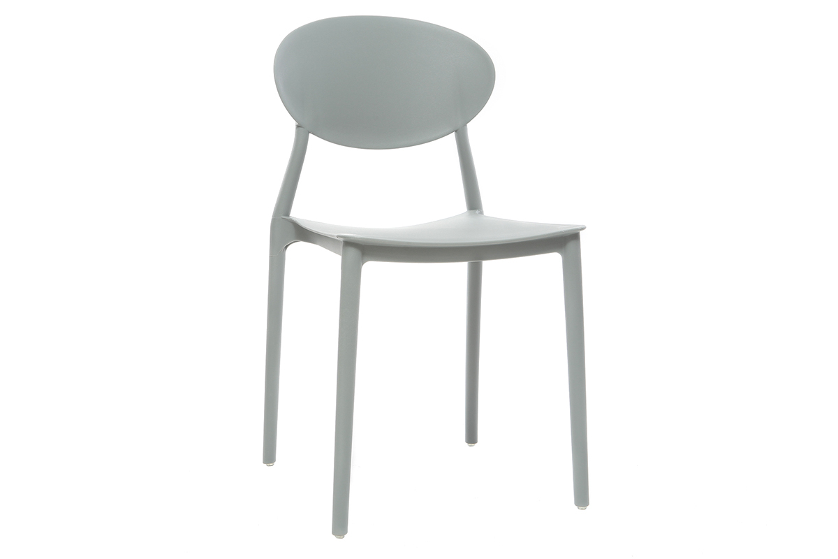 2 Design-Sthle Grau Polypropylen ANNA