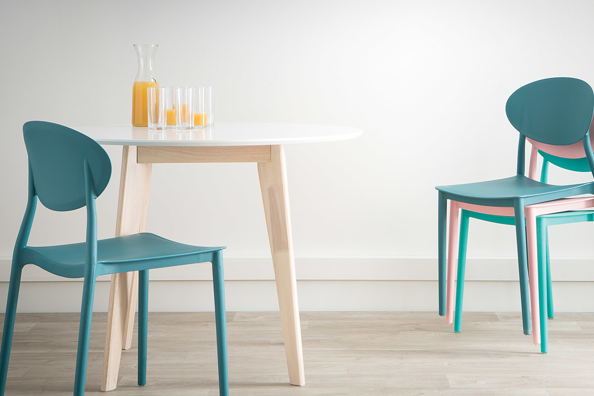 2 Design-Sthle Grau Polypropylen ANNA