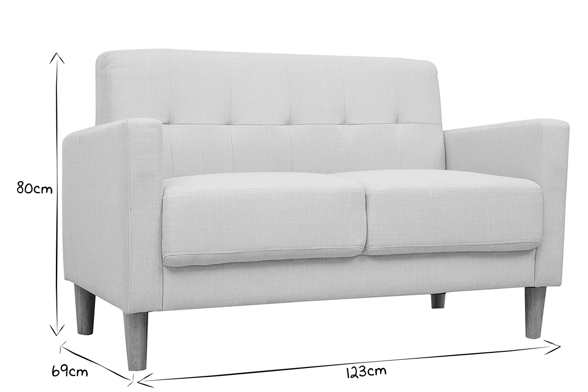 2-er Designer-Sofa MOON beige