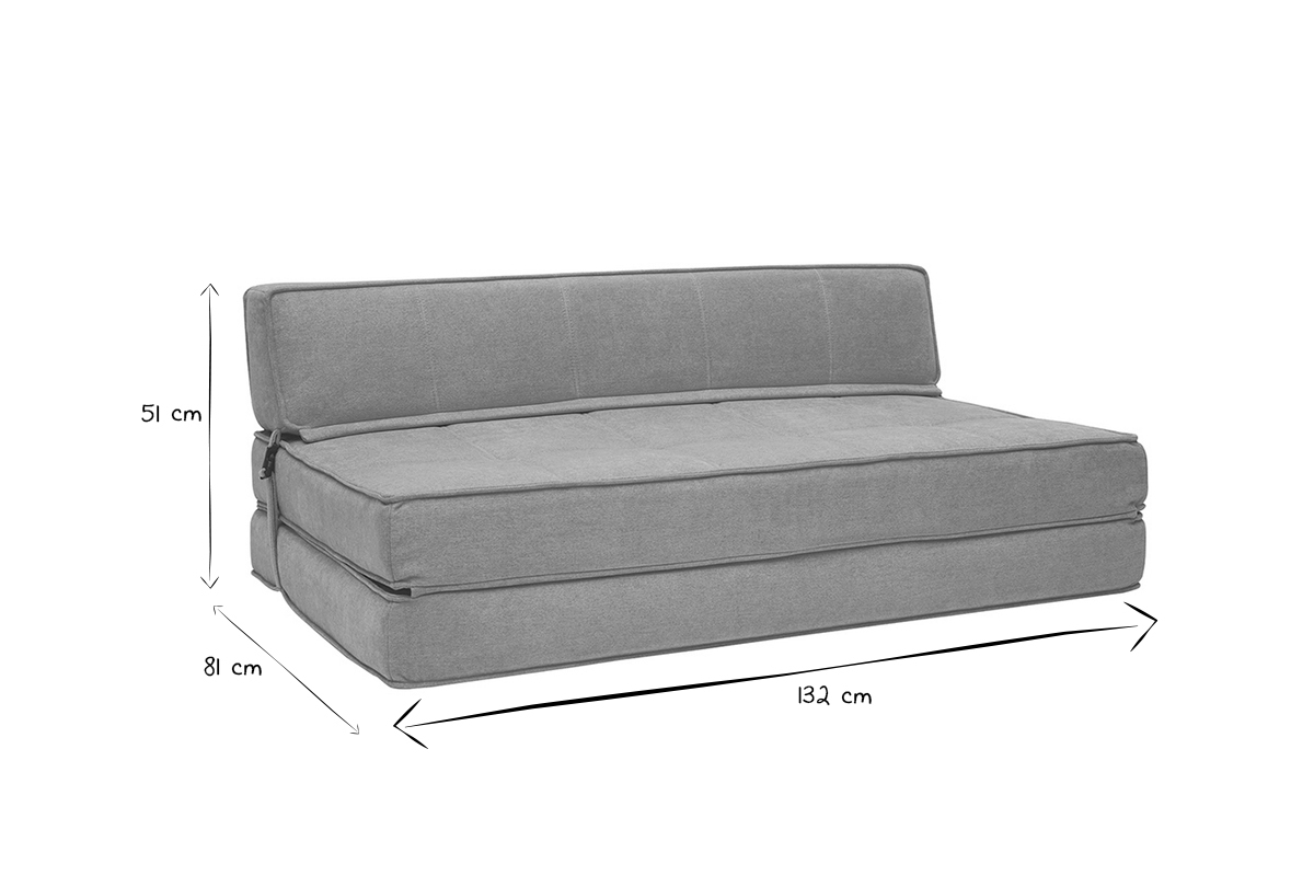 2-Sitzer-Schlafsofa taupefarbener Stoff KATY