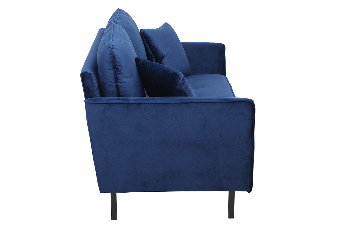 2-Sitzer-Sofa aus blauem Samt BEKA