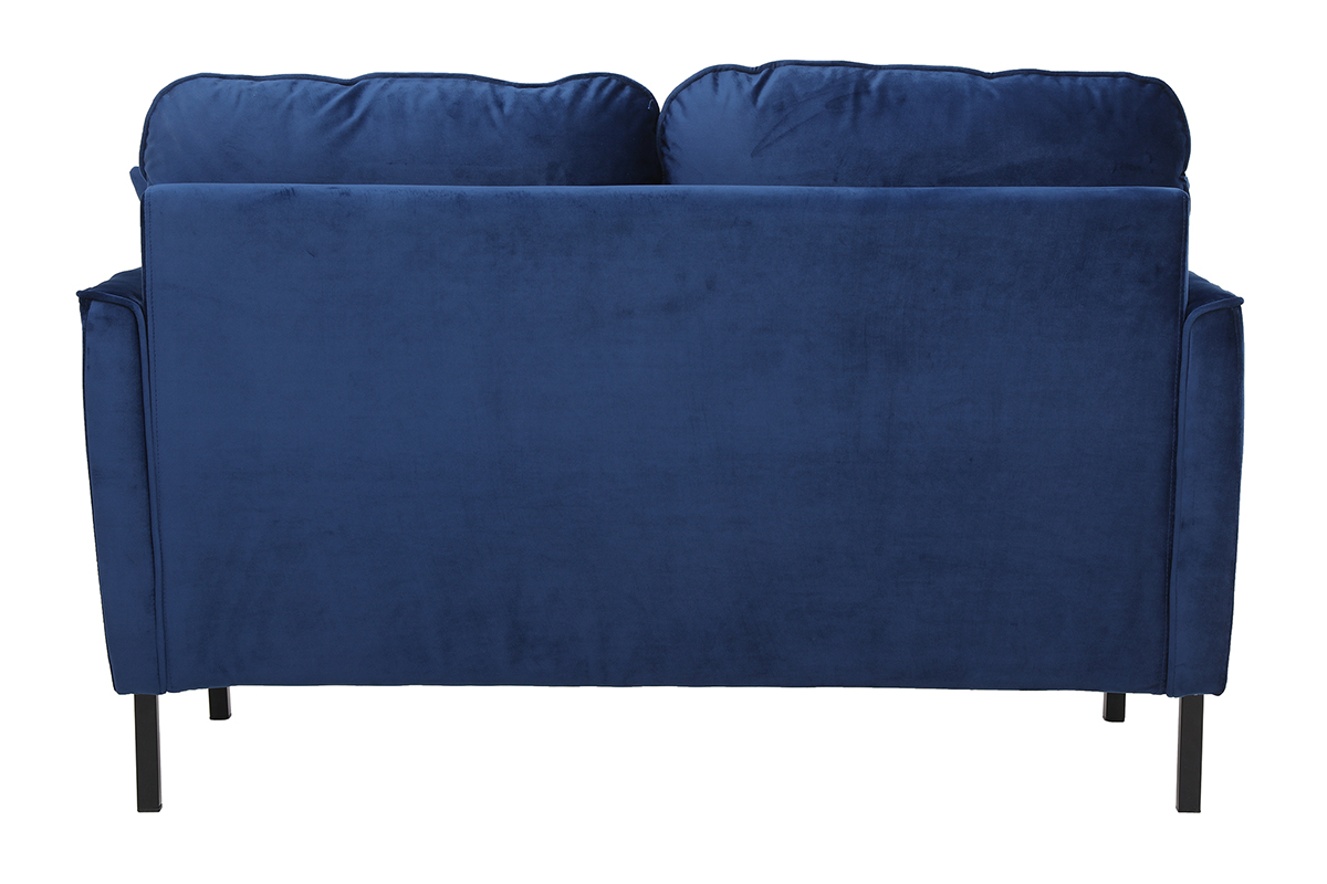 2-Sitzer-Sofa aus blauem Samt BEKA