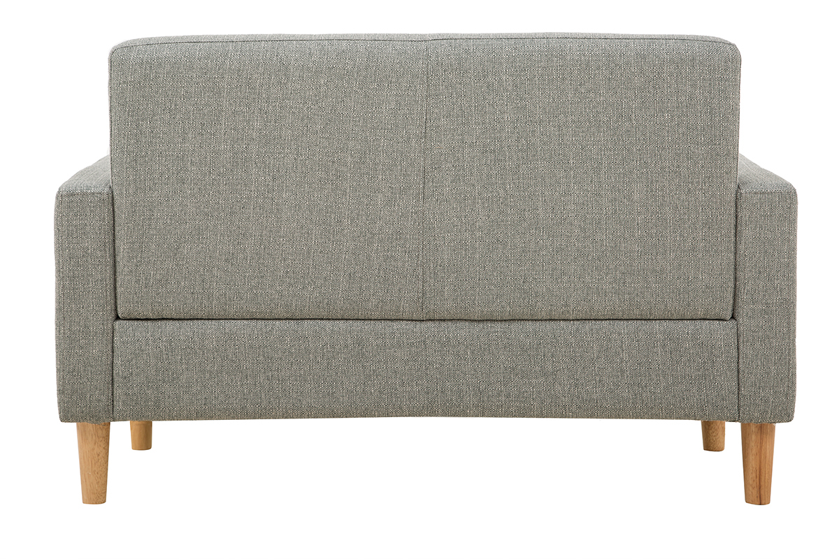 2-Sitzer Sofa aus grauem Stoff MOON