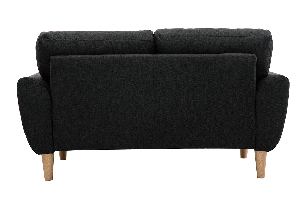 2-Sitzer Sofa mit Stoffbezug in dunkelgrauer ALICE