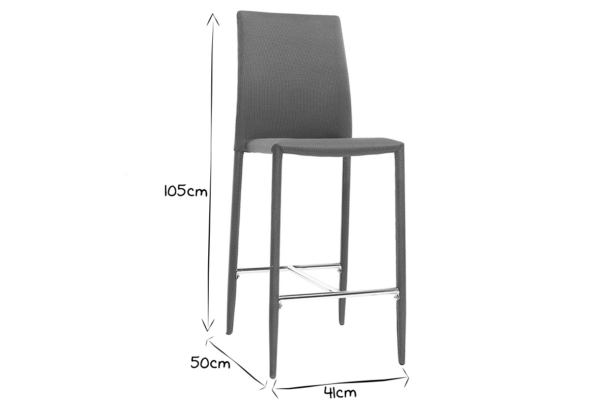 2er-Set Design-Barhocker/Sthle Anthrazitgrau TALOS