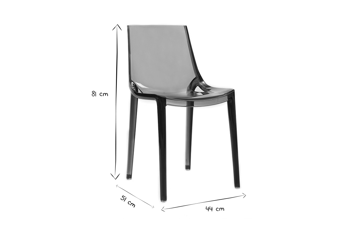 2er-Set Design-Sthle Rauchgrau YZEL