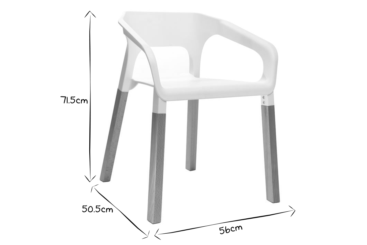 2er-Set skandinavische Design-Sthle Wei HELIA