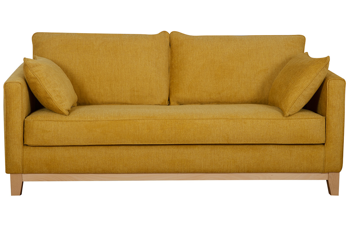 3-Sitzer-Designer-Sofa in pfauenblau und schwarzem Samt HARRISON