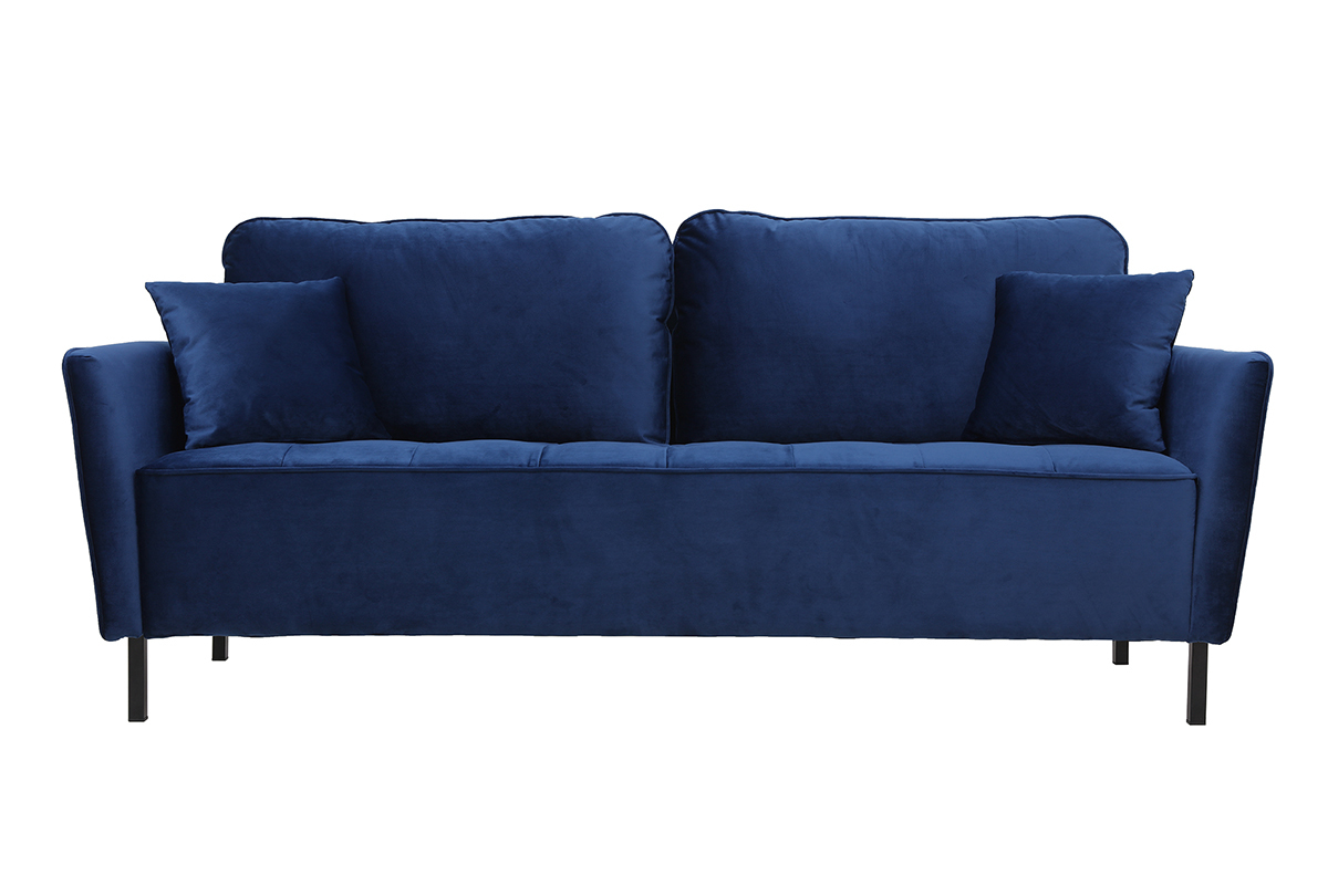 3-Sitzer-Sofa aus blauem Samt BEKA