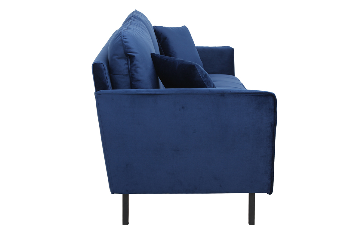 3-Sitzer-Sofa aus blauem Samt BEKA