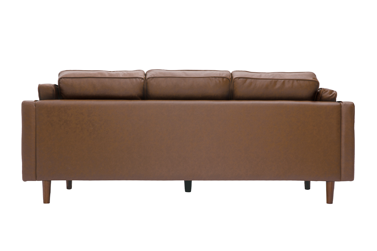 3-Sitzer-Sofa aus braunem Leder BRADLEY - Bffelleder