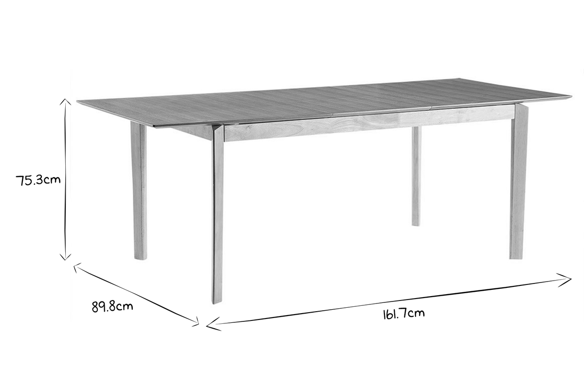 Ausziehbarer rechteckiger Esstisch Eschenholz B160-210 cm BONAVISTA