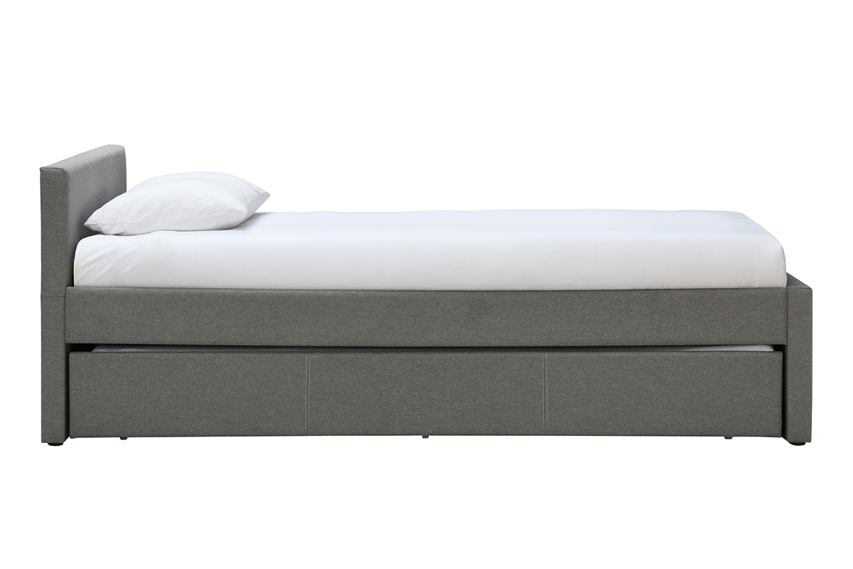 Ausziehbett 90 x 195 grau MACCO