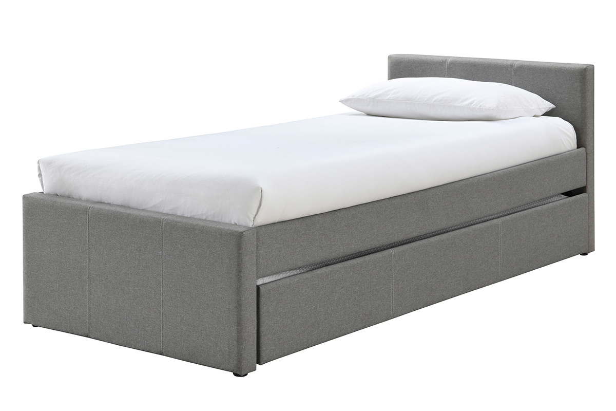 Ausziehbett 90 x 195 grau MACCO