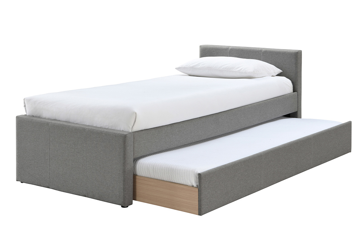 Ausziehbett 90 x 195 grau MACCO