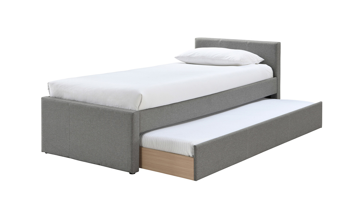 Ausziehbett 90 x 195 grau MACCO