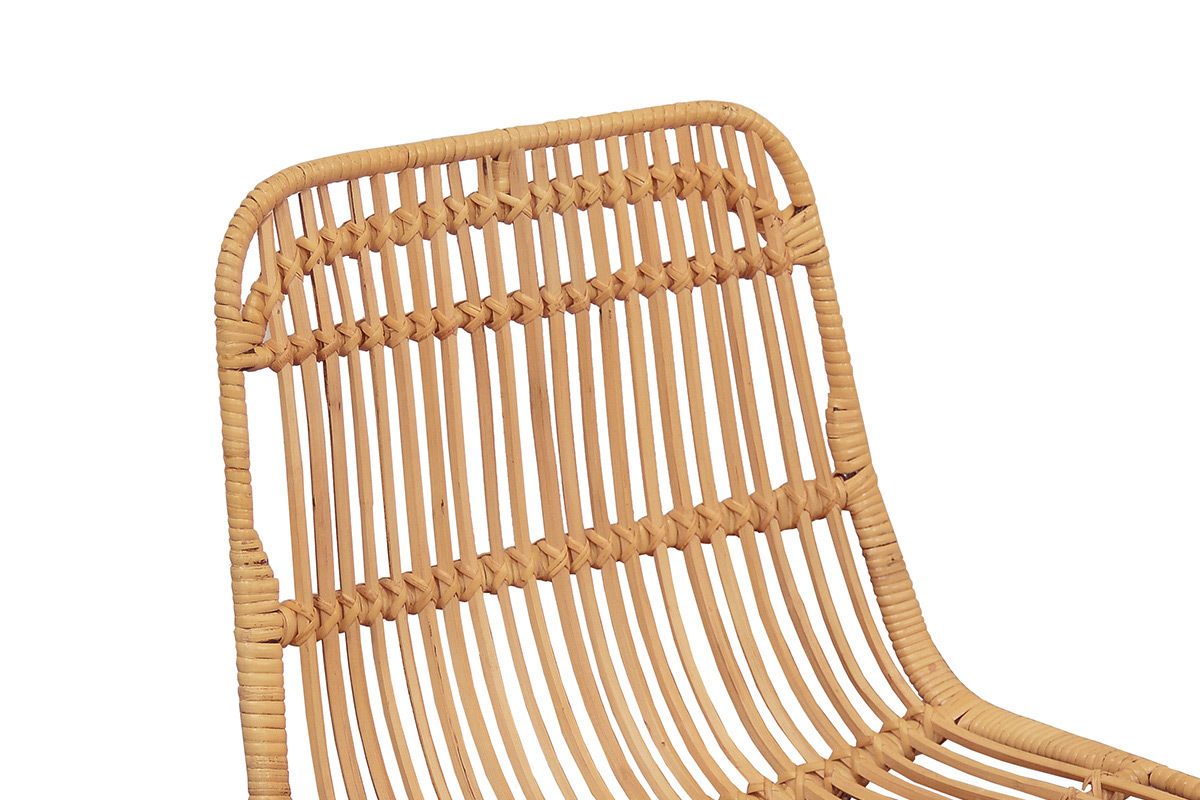 Barhocker aus Rattan naturfarben 2-er Set MALACCA