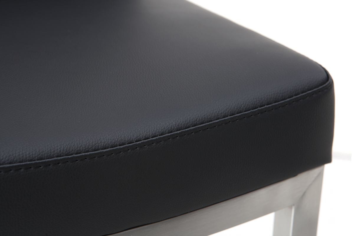 Barhocker zeitgenssisches Design - Metall und PU Schwarz - KYLE