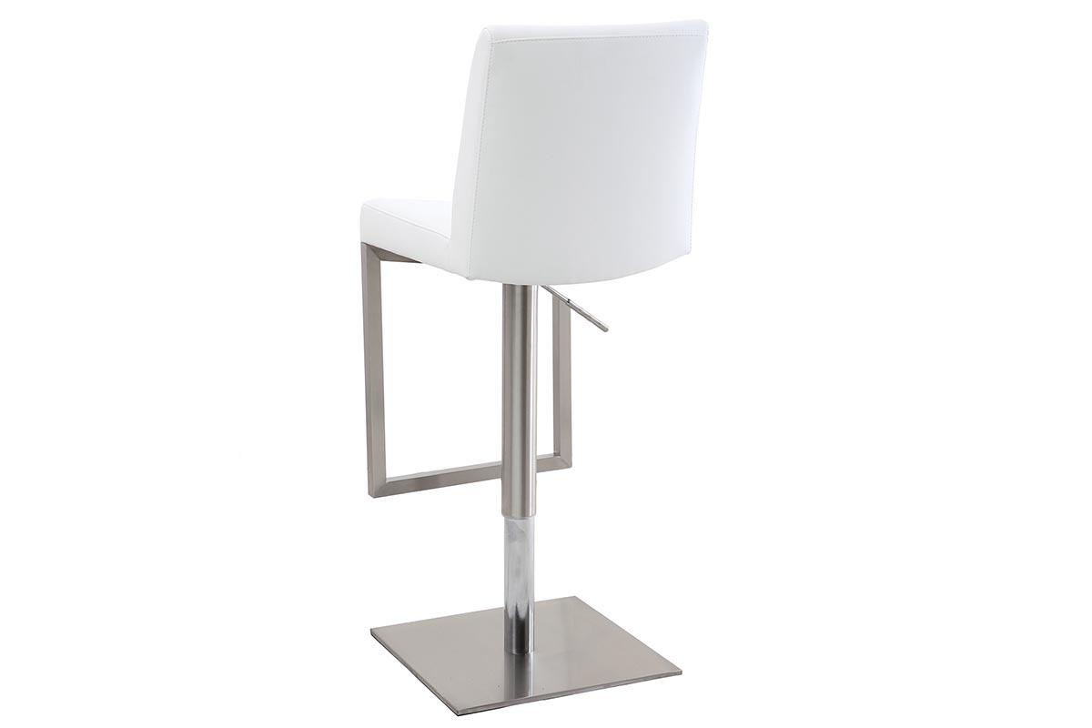 Barhocker zeitgenssisches Design Metall und PU Wei - KYLE