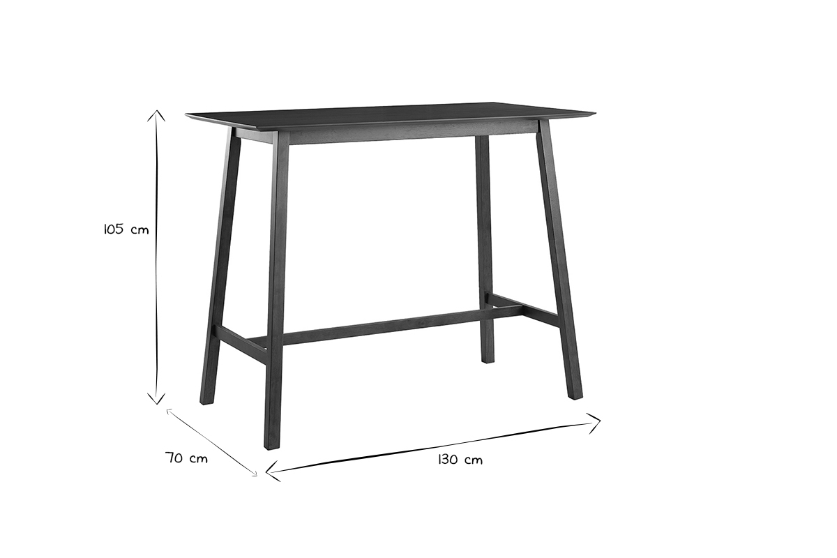 Bartisch Walnuss B130 cm RUSSELL