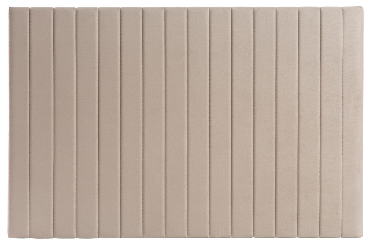 Beige-graues Samt-Kopfteil L170 cm NEHA