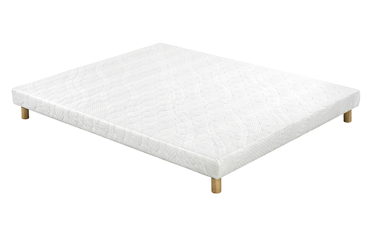 Bett 140 x 200 cm Boxspring und Memory-Foam-Matratze BENJI