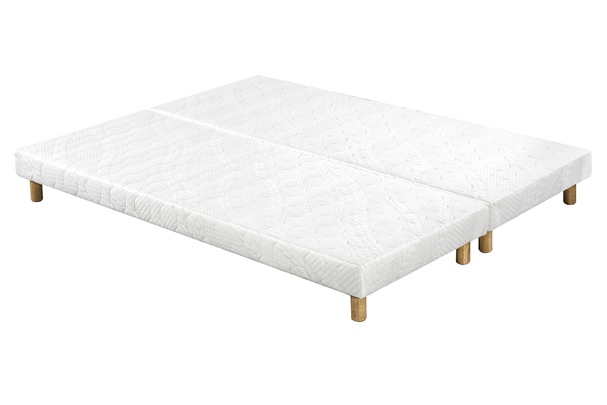 Bett 180 x 200 cm Boxspring und Memory-Foam-Matratze BENJI