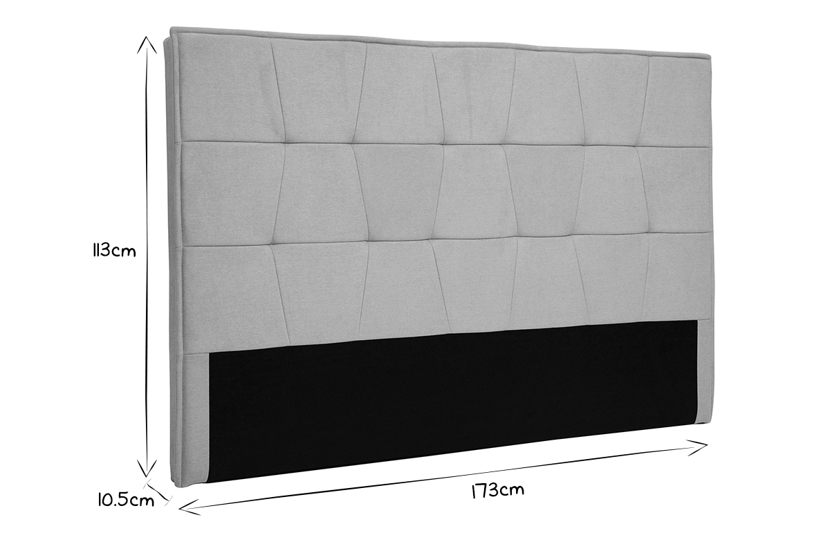 Bettkopfteil beiger Stoff mit Samteffekt L170 cm SUKA