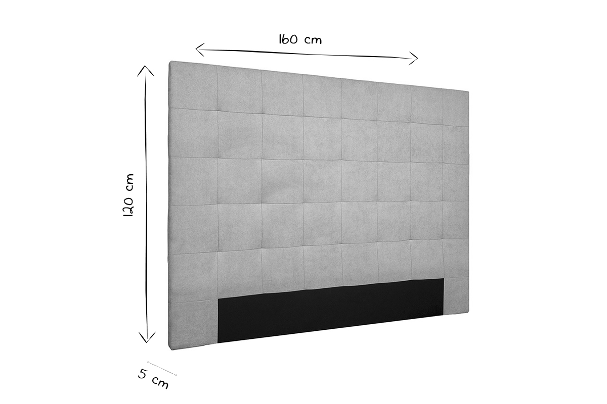 Bettkopfteil, gepolstert, aus lagunengrnerem Stoff, 160 cm HALCIONA