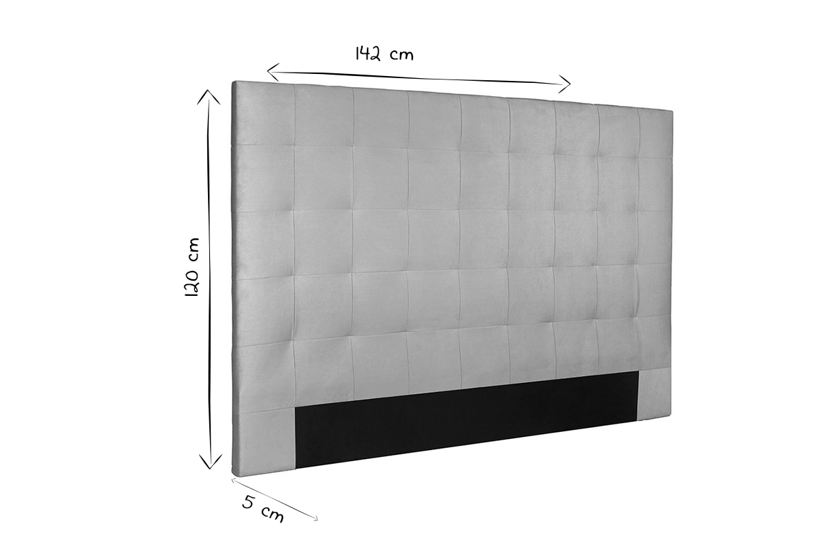 Bettkopfteil gepolstert beigefarbener Stoff 140 cm HALCIONA