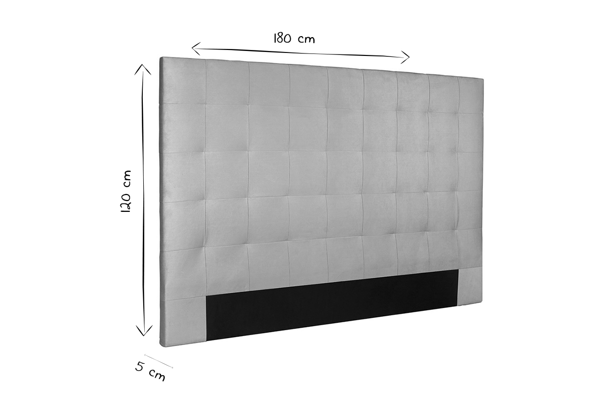 Bettkopfteil gepolstert taupefarbener Stoff 180 cm HALCIONA