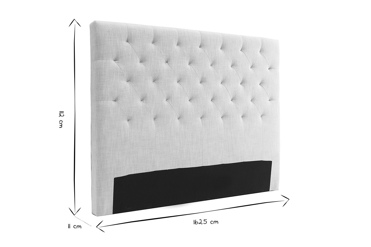 Bettkopfteil, naturfarbener Stoff, 160 cm ENGUERRAND