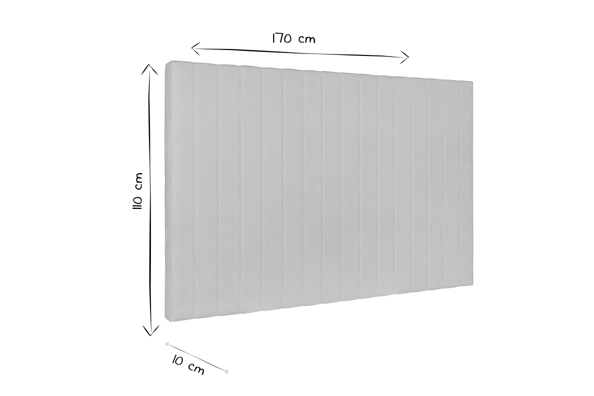 Bettkopfteil Stoff naturbeige 170 cm NEHA