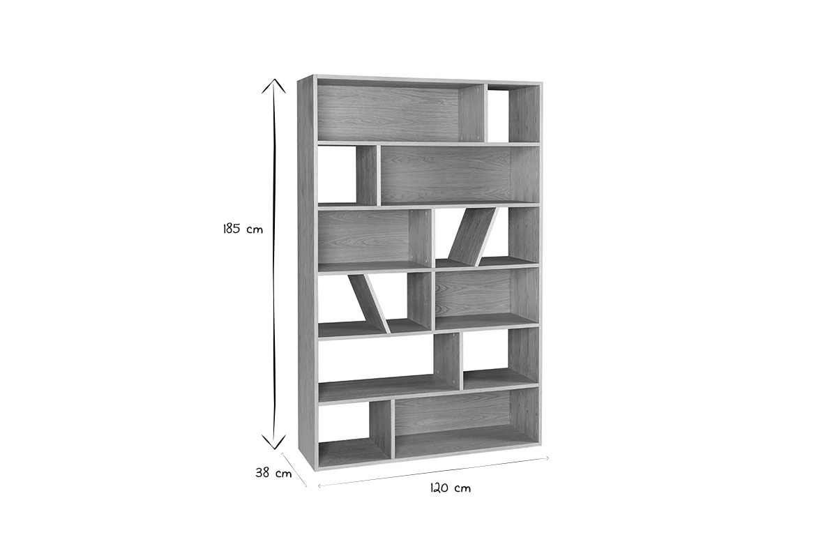 Bcherregal mdf Esche Furnier AZTEQUE