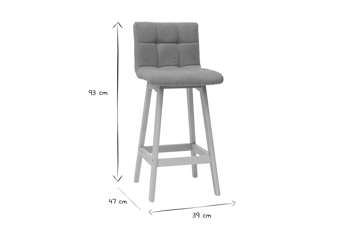 Design-Barhocker Holz und senfgelb 65 cm 2 Stck. KLARIS