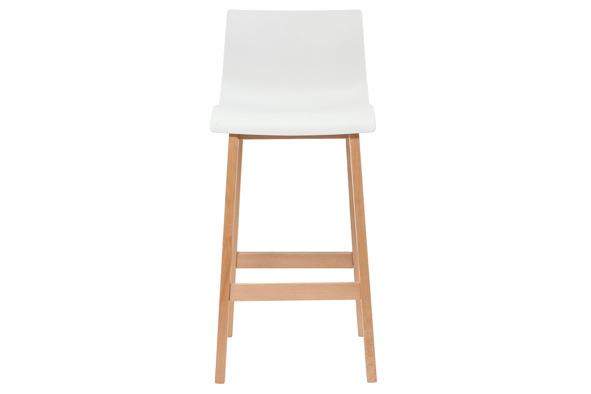 Design-Barhocker Holz und Wei 65 cm 2 Stck. NEW SURF