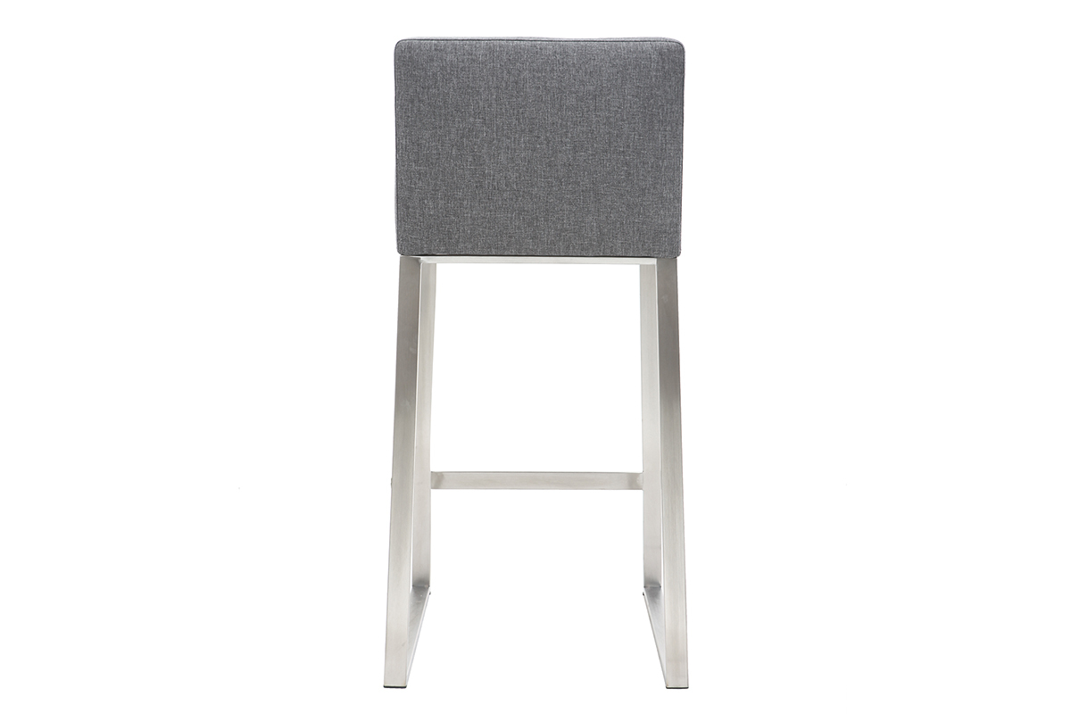 Design-Barhocker Metall und Stoff Dunkelgrau 66 cm HALEY