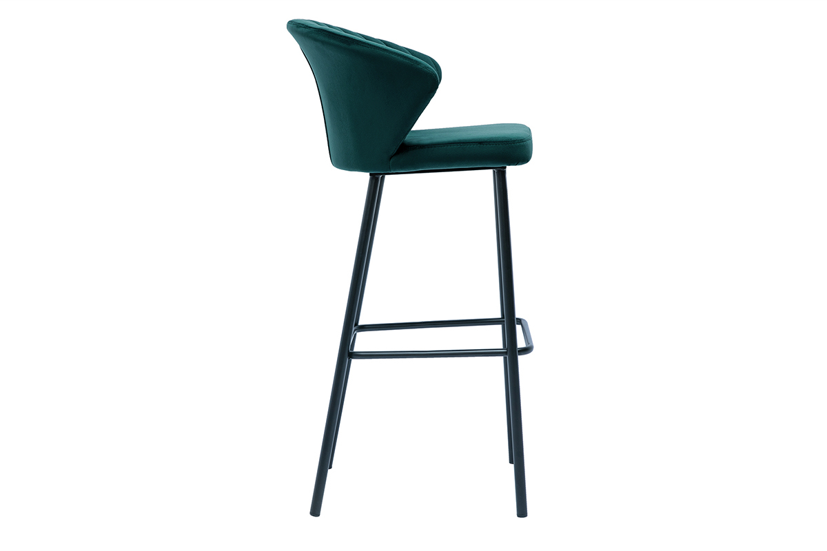 Design-Barhocker Samt Petrolblau 78cm DALLY