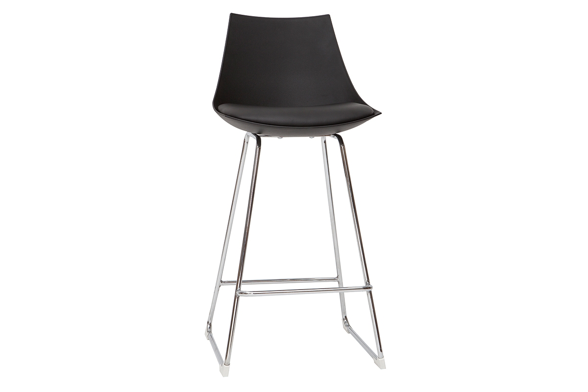 Design-Barhocker schwarz 65 cm (2er-Satz) JUNE