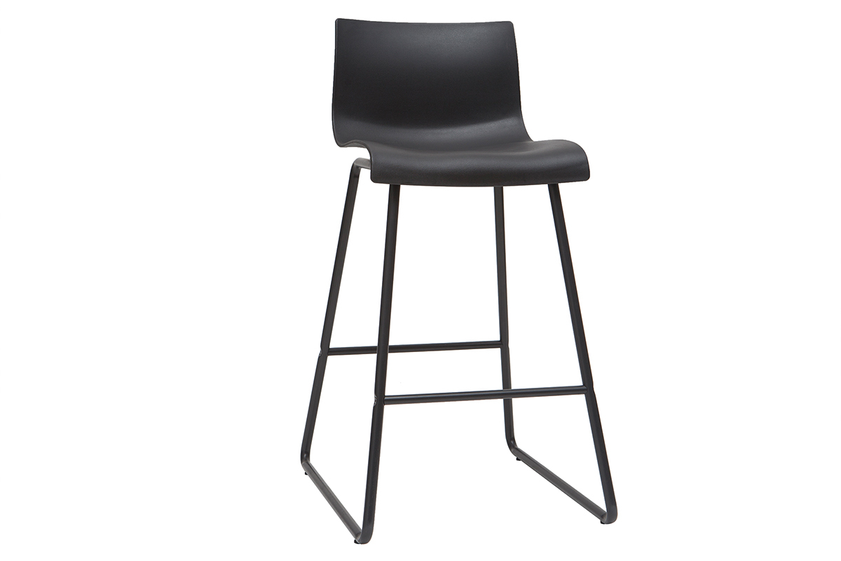 Design-Barhocker Schwarz 65cm (2er-Set) ONA