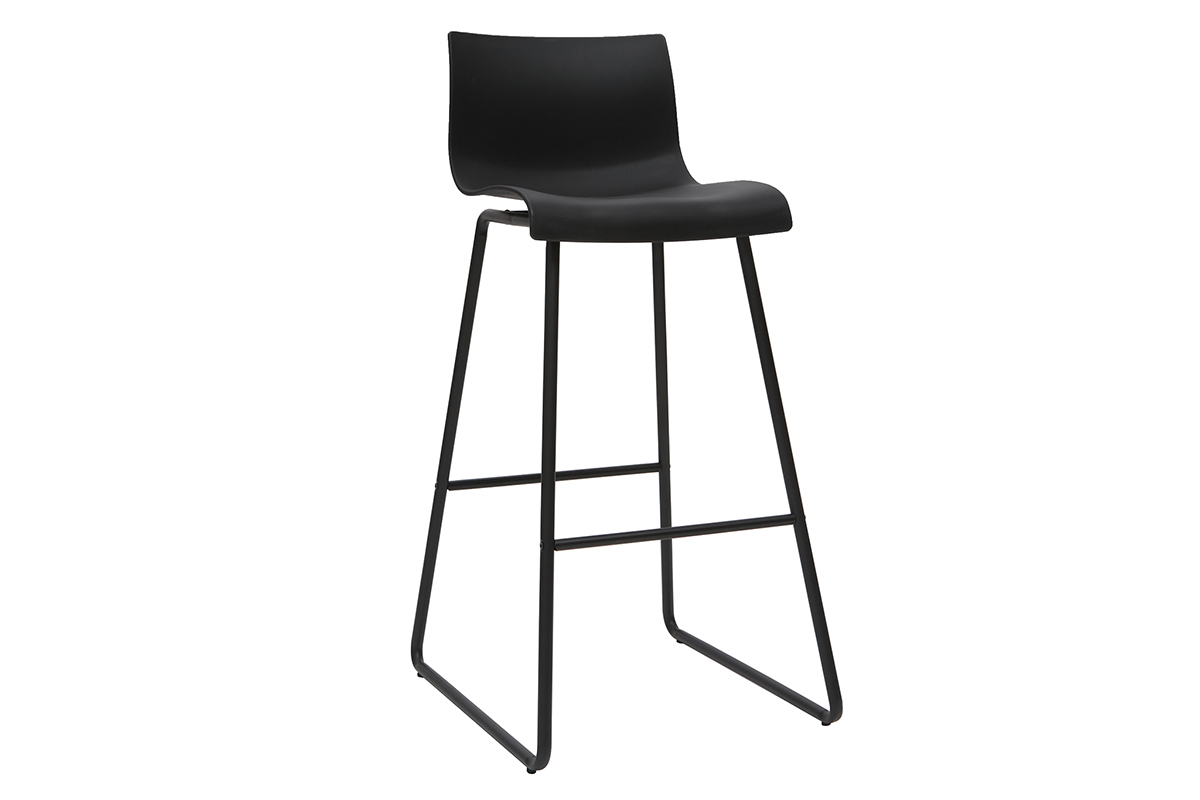 Design-Barhocker Schwarz 76 cm (2er-Set) ONA