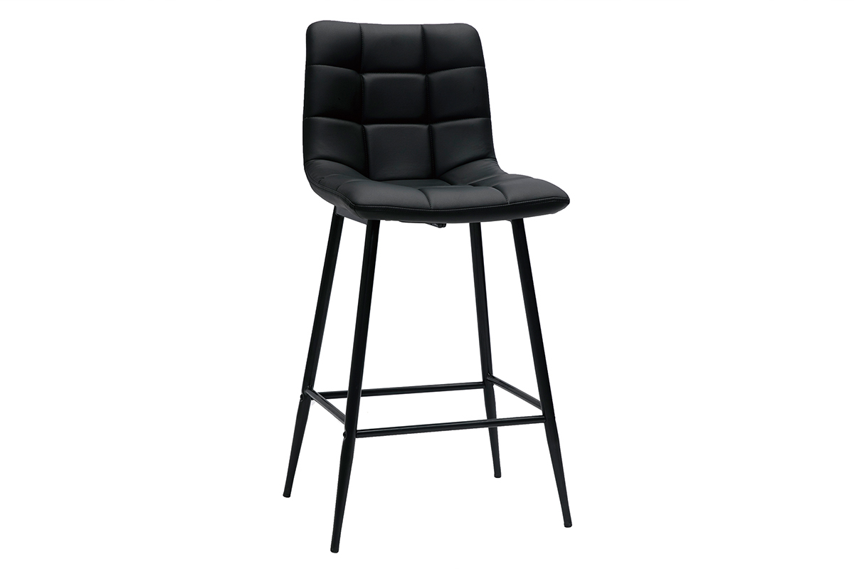 Design-Barhocker schwarz H65 cm (2er-Set) MAXWELL