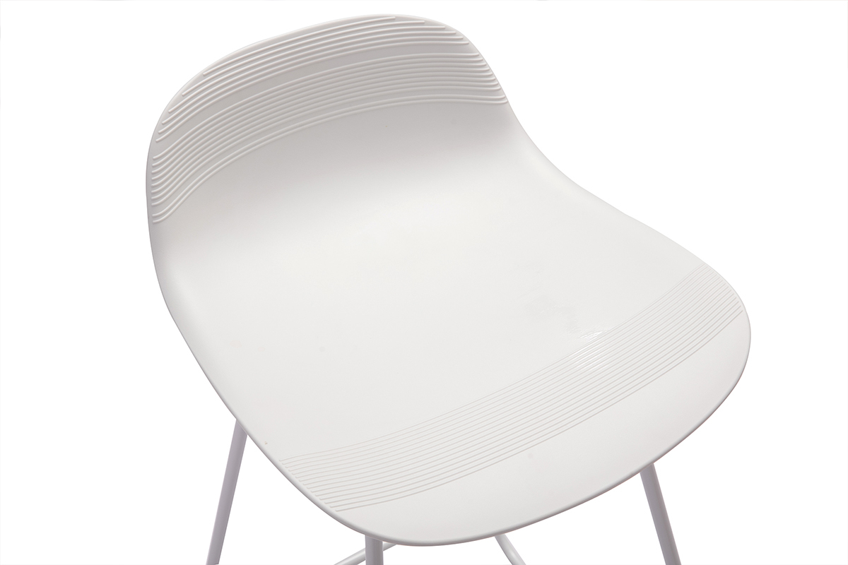 Design-Barhocker wei H65 cm (2er-Satz) ELLA