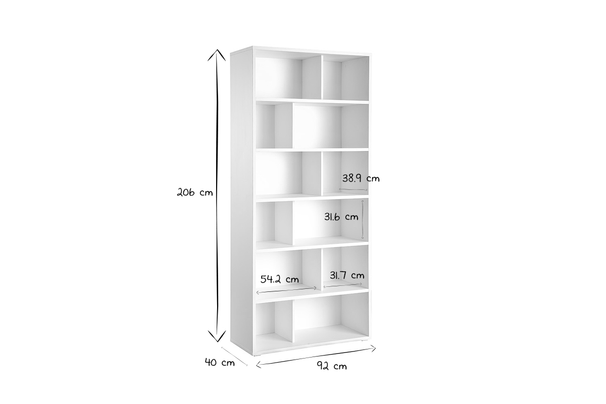 Design Bcherregal aus hellem Holz EPURE