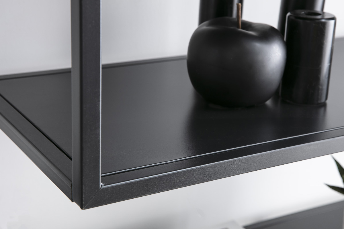 Design-Bcherregal Metall Schwarz TETRIS