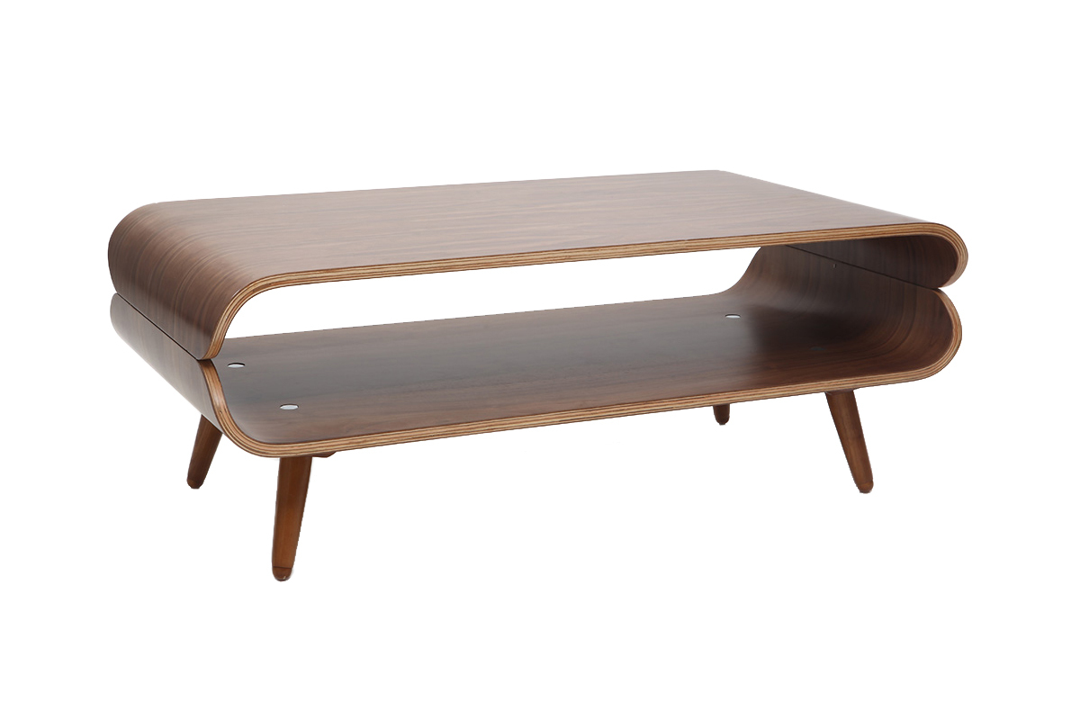 Design-Couchtisch Nussbaum TAKLA