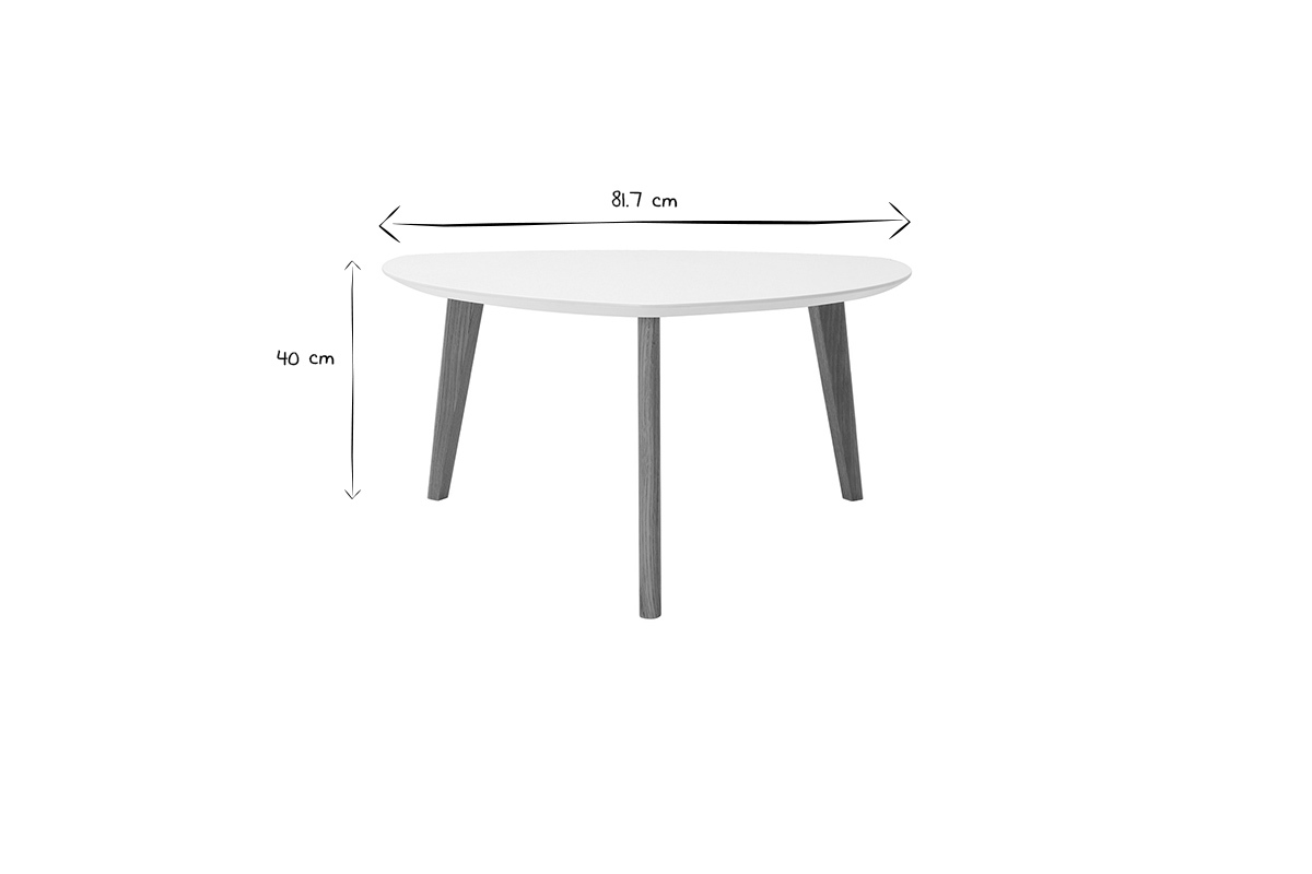 Design-Couchtisch Wei L80 cm EKKA