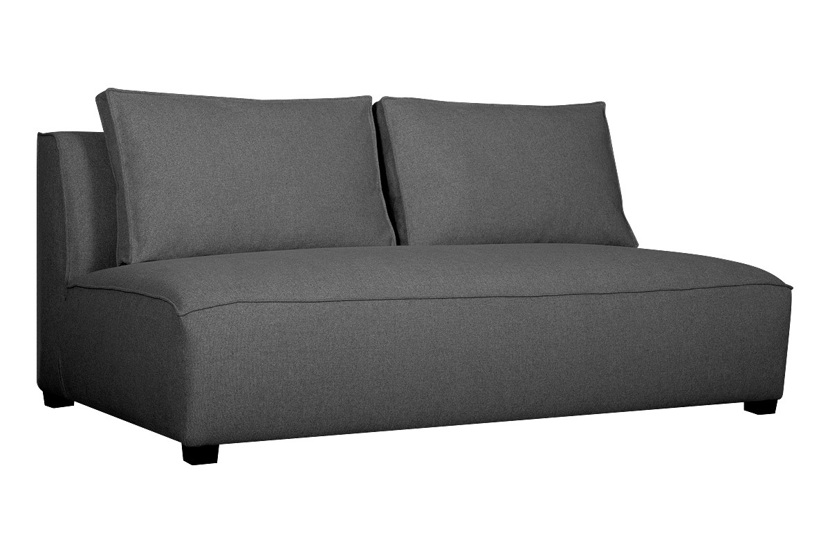 Design-Doppelsofa aus anthrazitgrauem Stoff PLURIEL