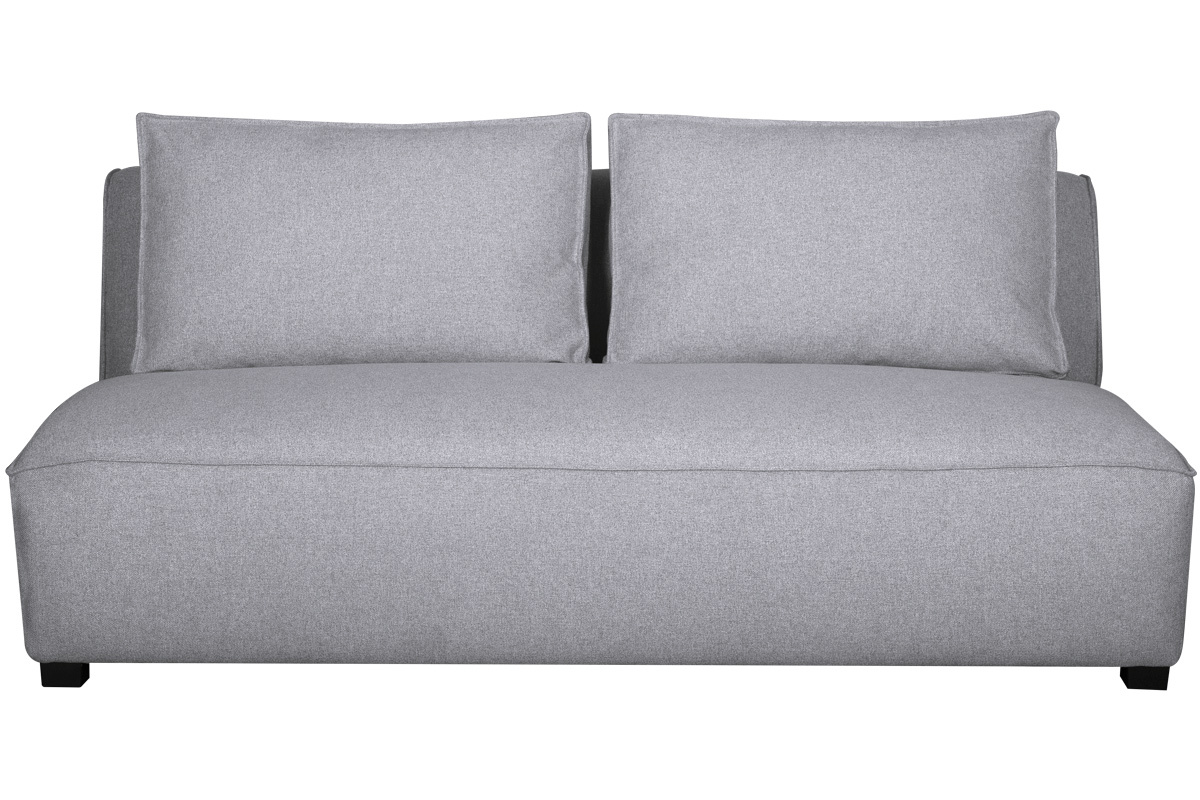 Design-Doppelsofa aus hellgrauem Stoff PLURIEL